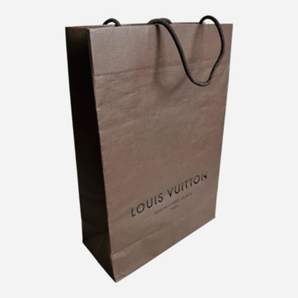 Louis Vuitton Authentic Brown Paper Gift Shopping Bag Rope Handle 10"x4.5"x14" - Picture 2 of 3